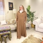 فستان بديل الاسدال الفستان الكابيشوه لون بني